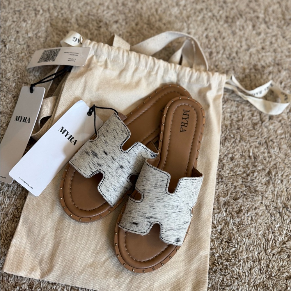 Myra cow hide Sandals